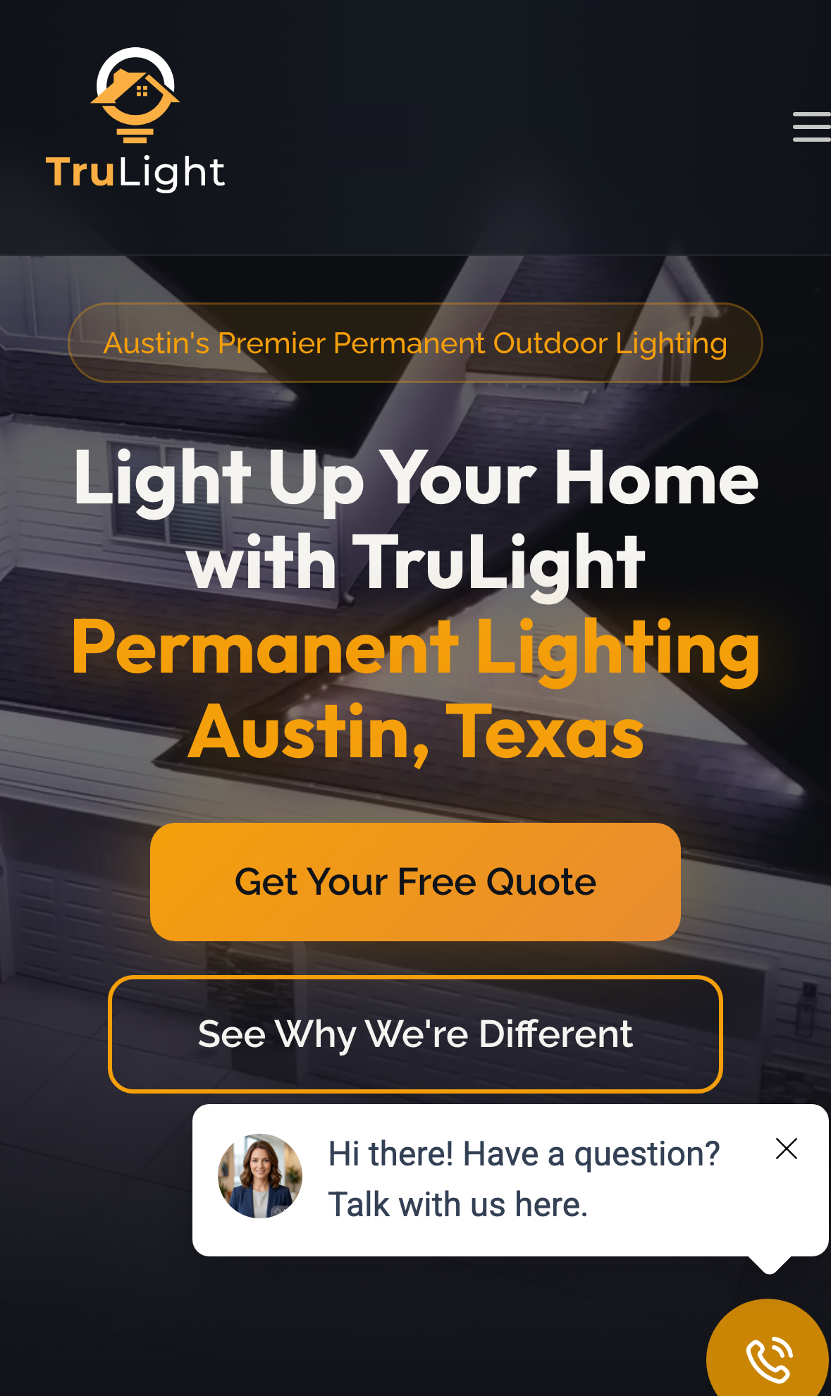 TruLight Austin old site, mobile