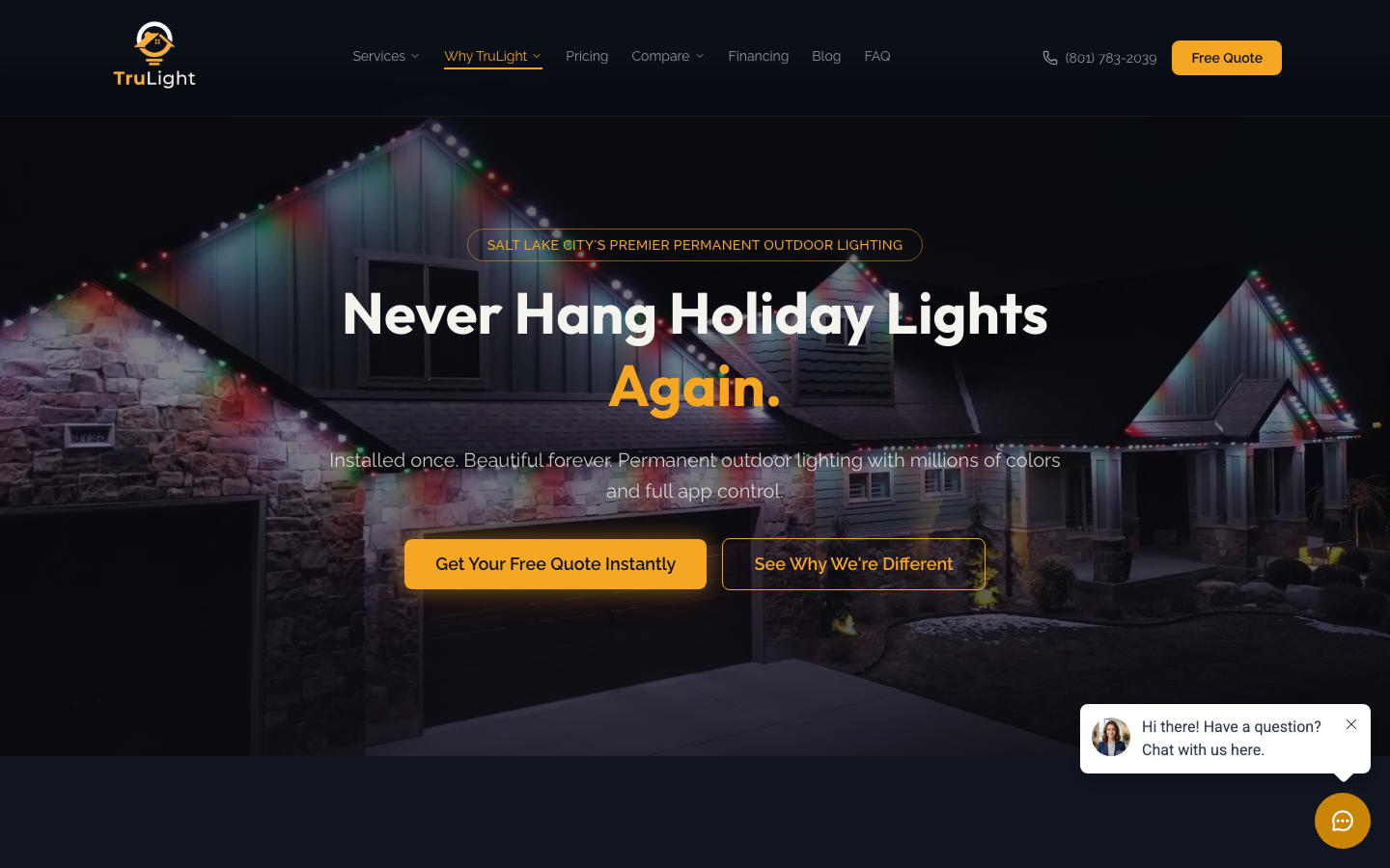 TruLight SLC new site, desktop
