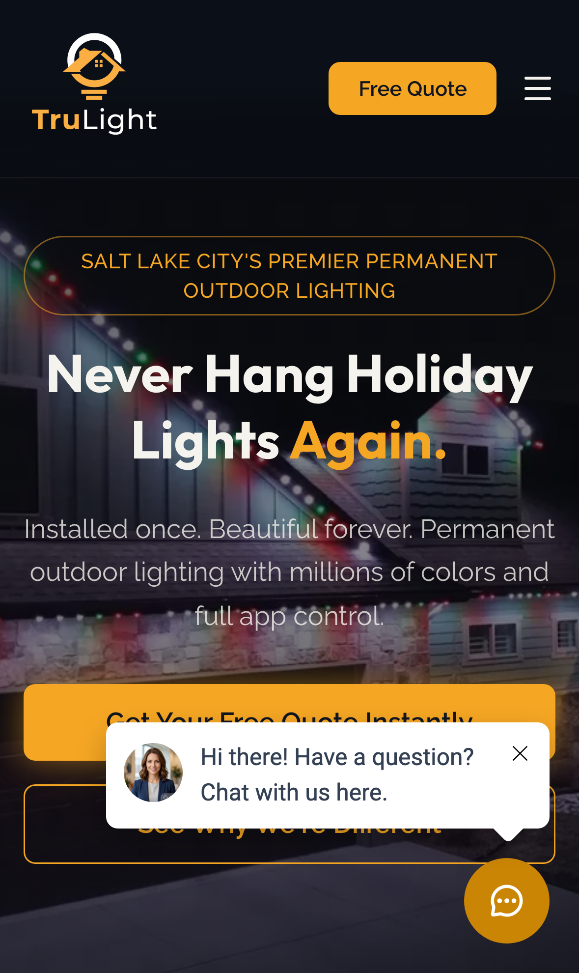 TruLight SLC new site, mobile
